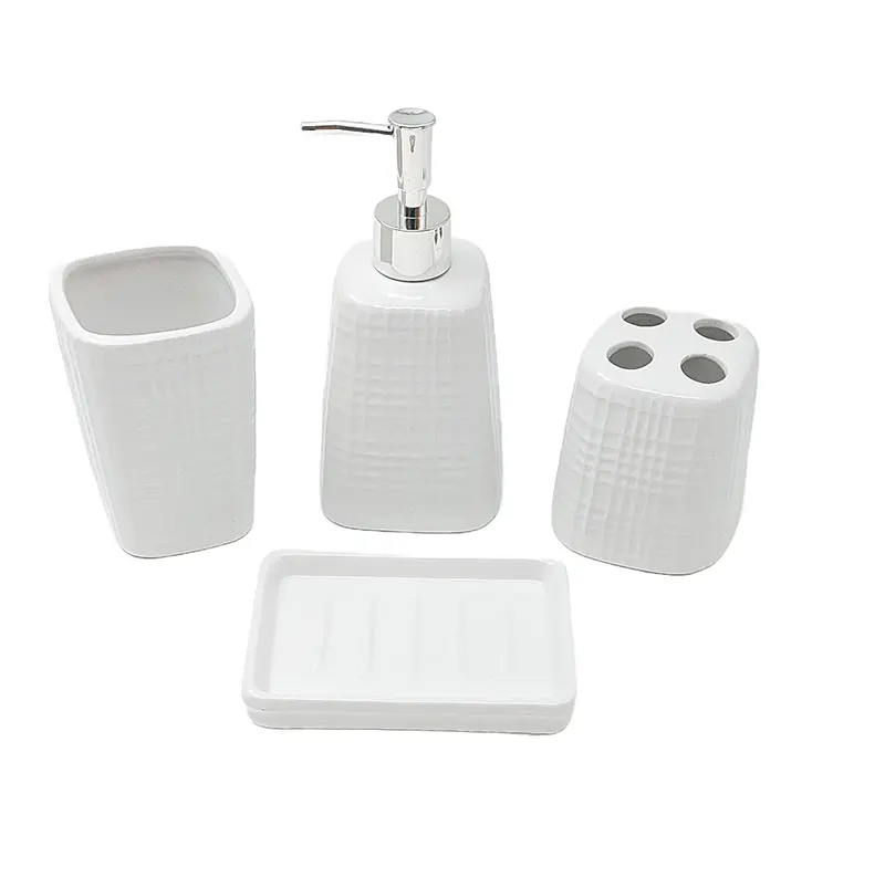 Perdele de dus si accesorii - LVE SET ARTICOLE BAIE 4PCS CERAMICA 56-13, lucidiusmarket.ro