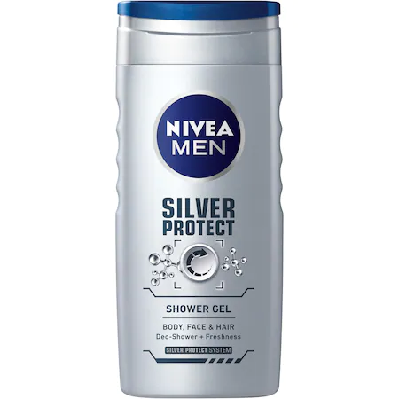 Gel de dus - NIVEA GEL DUS MEN SILVER PROTECT 500ML 6BUC/SET 12/BAX, lucidiusmarket.ro