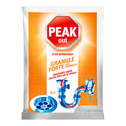 Solutii baie - PEAK OUT GRANULE DESFUNDAT TEVI APA FIRBINTE 80G 12/CUT 48/BAX, lucidiusmarket.ro