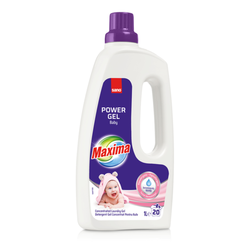 Detergent lichid - SANO MAXIMA DETERGENT POWER GEL BABY 1L 12/BAX, lucidiusmarket.ro