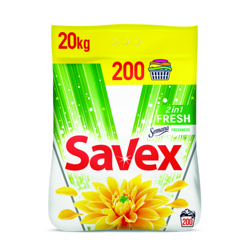 Detergent pudra - SAVEX DETERGENT AUTOMAT 2IN1 FRESH 20KG, lucidiusmarket.ro