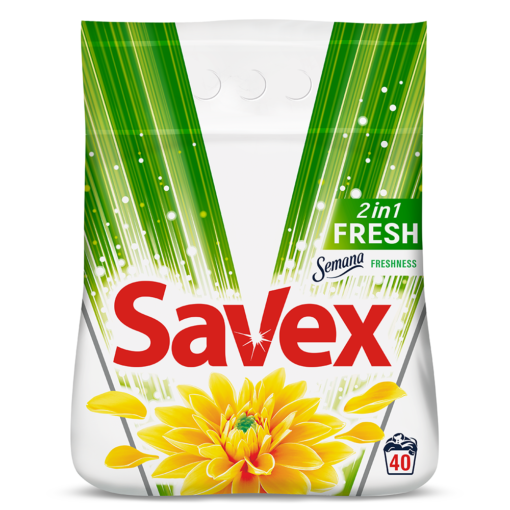 Detergent pudra - SAVEX DETERGENT AUTOMAT 2IN1 FRESH 4KG 4/BAX, lucidiusmarket.ro