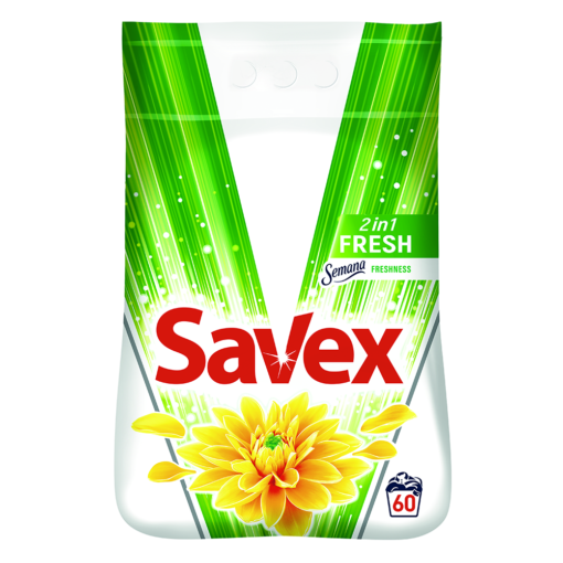 Detergent pudra - SAVEX DETERGENT AUTOMAT 2IN1 FRESH 6KG 3/BAX, lucidiusmarket.ro