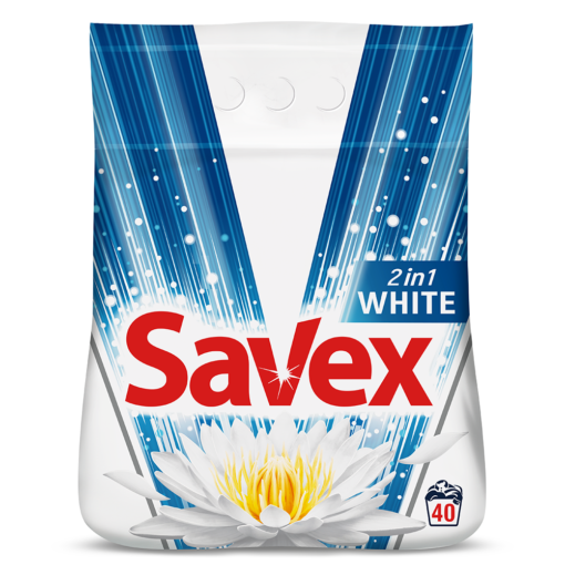Detergent pudra - SAVEX DETERGENT AUTOMAT 2IN1 WHITE 4KG 4/BAX, lucidiusmarket.ro