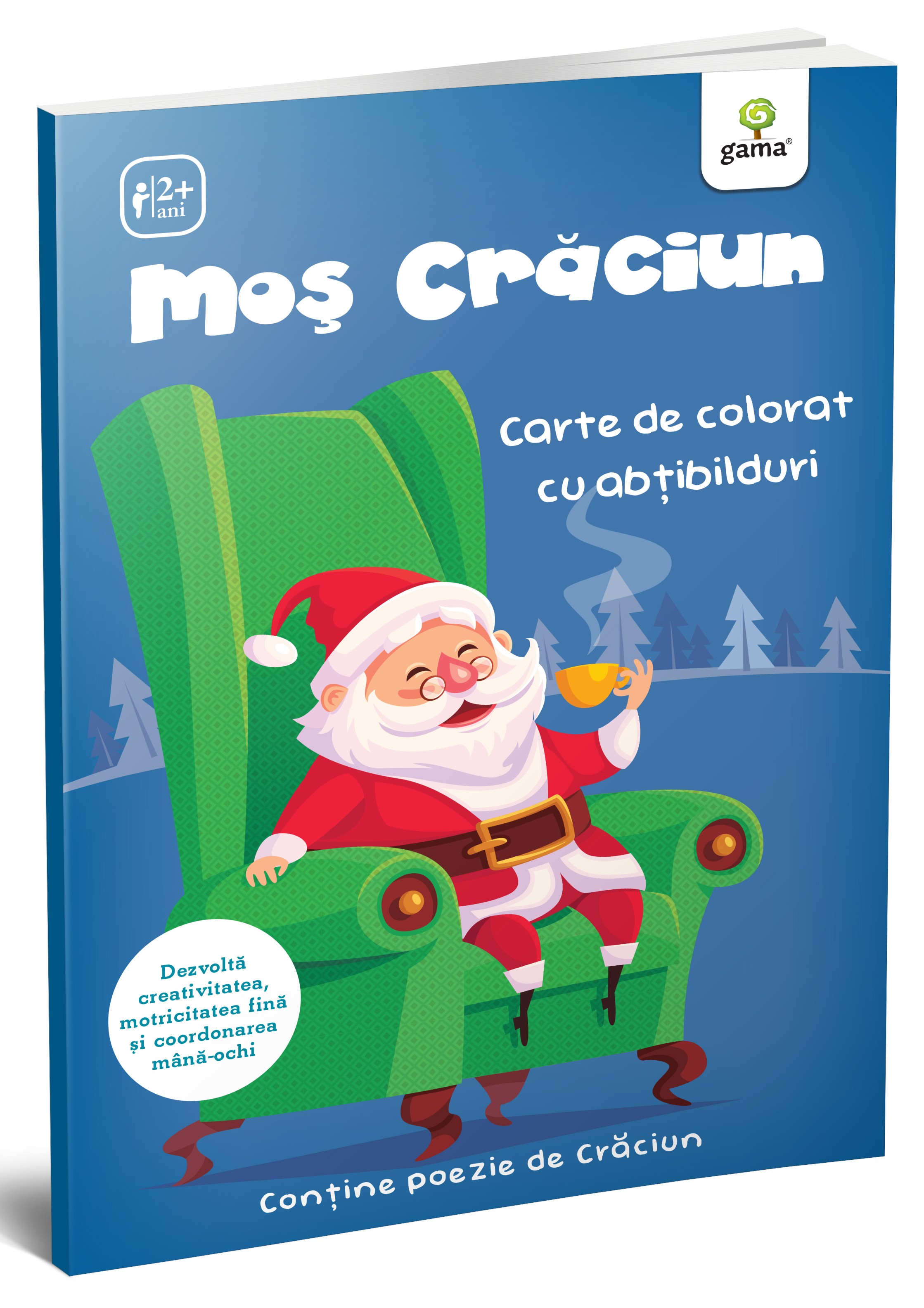 Mos Craciun Carte De Colorat Cu Abtibilduri