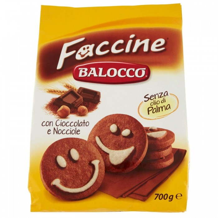 Biscuiti Faccine Balocco cu ciocolata si alune