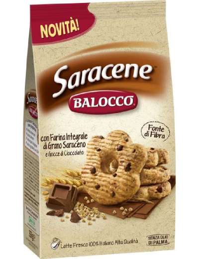 Biscuiti Saracene Balocco Cu Faina Integrala Si Bucati De Ciocolata