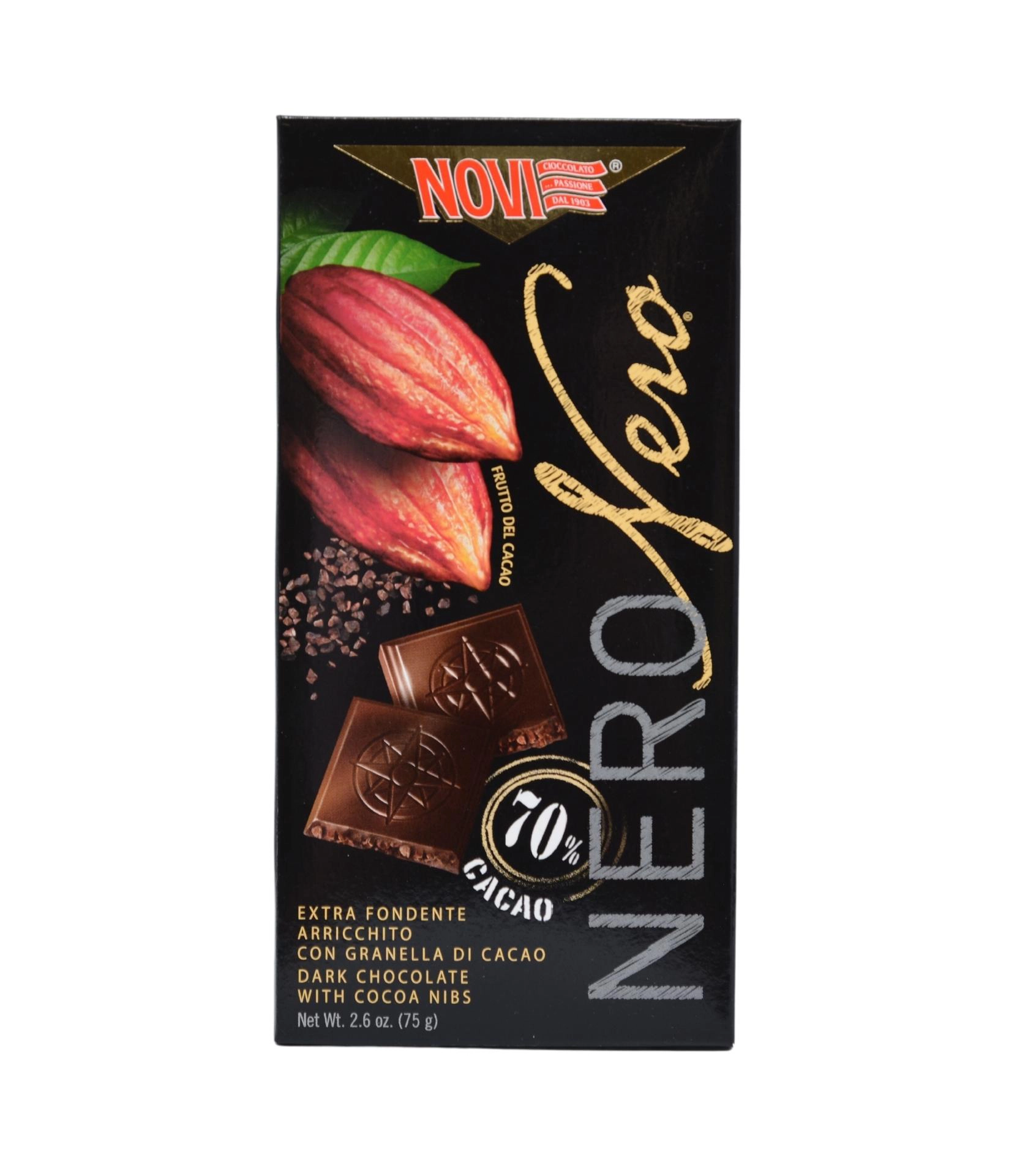 Ciocolata Novi Fondanta 70% Cu Granule De Cacao