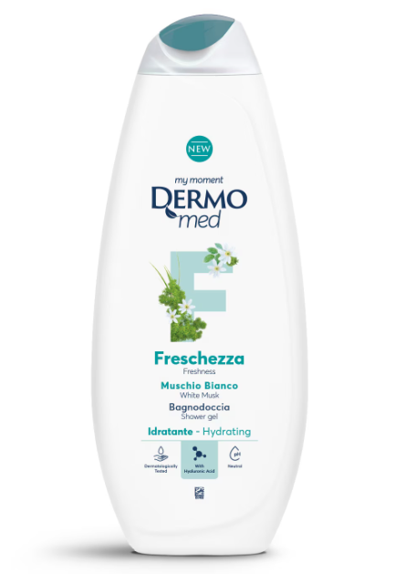 ams２boxes detoxDETSsss Dermomed Gel De Dus Freschezza Muschio Bianco.