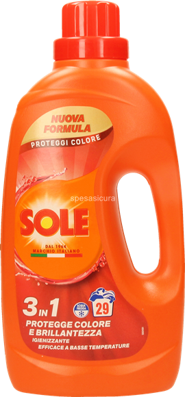 Detergent Lichid Sole Rufe Colorate