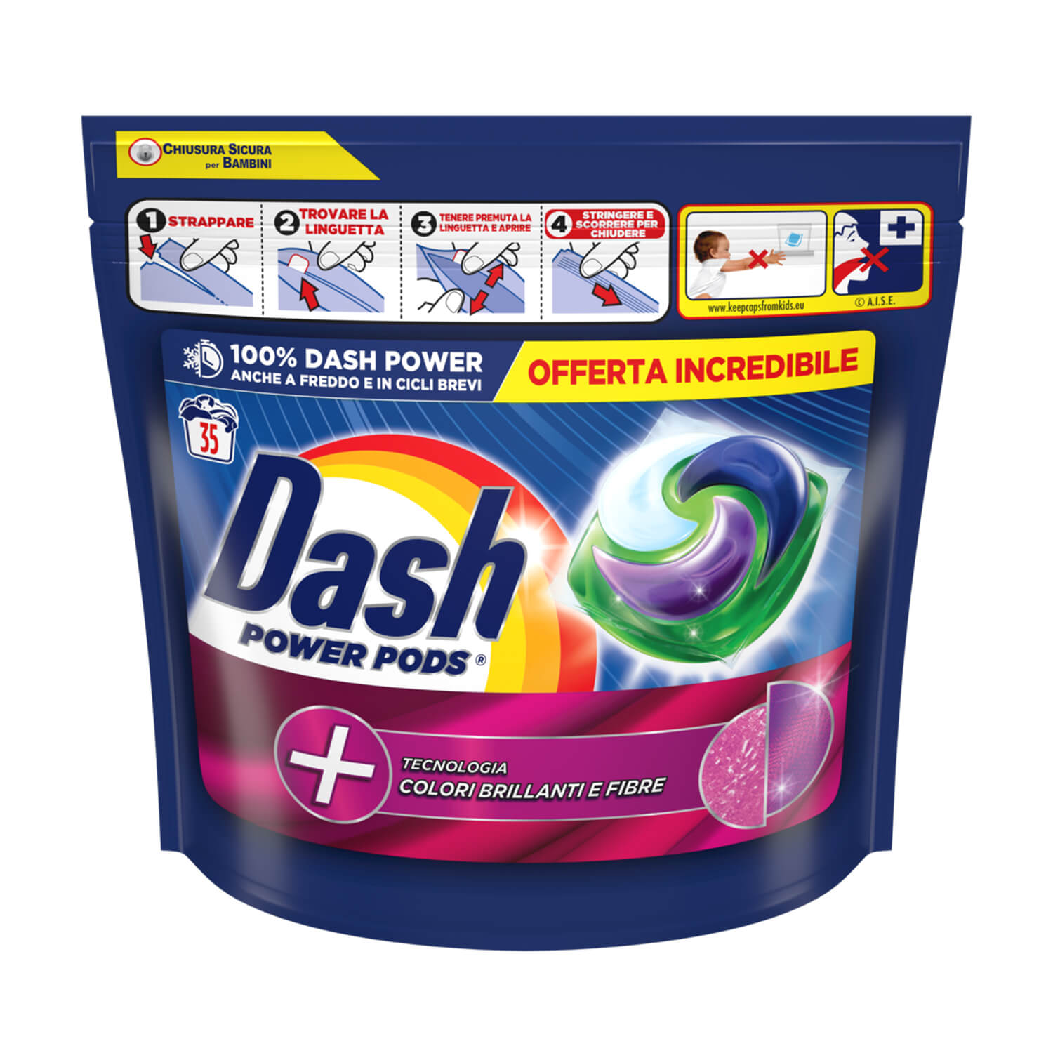 Detergent Pernute Dash Fibre Si Culori Stralucitoare