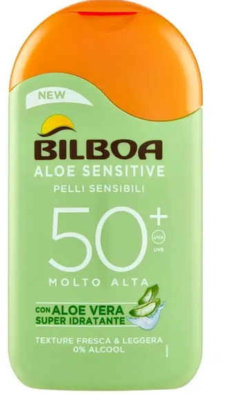 Lapte Solar Hipoalergenic Bilboa Aloe Sensitive SPF 50+ cu Aloe Vera