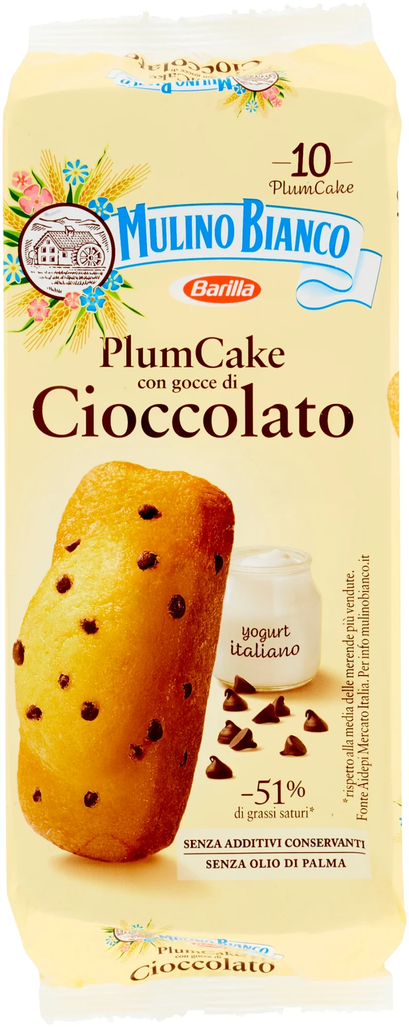 Plumcake Mulino Bianco Cu Bucati De Ciocolata