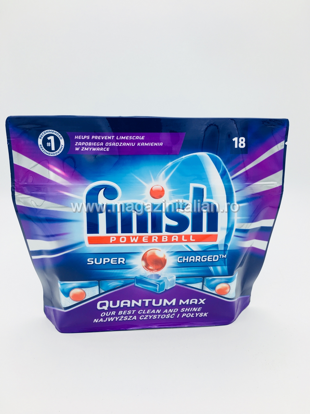 Tablete Detergent Finish Quantum Max - 18 buc