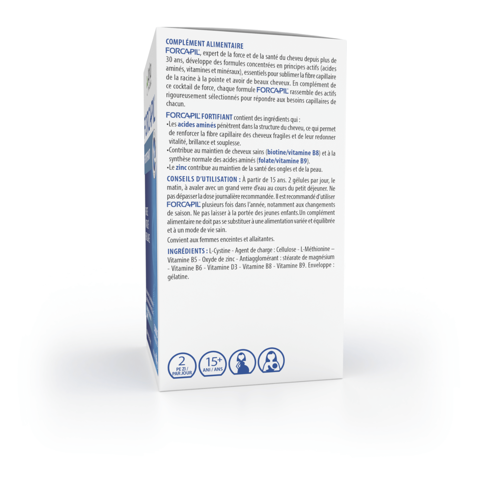 Forcapil® Fortifiant pentru păr și unghii 180 capsule