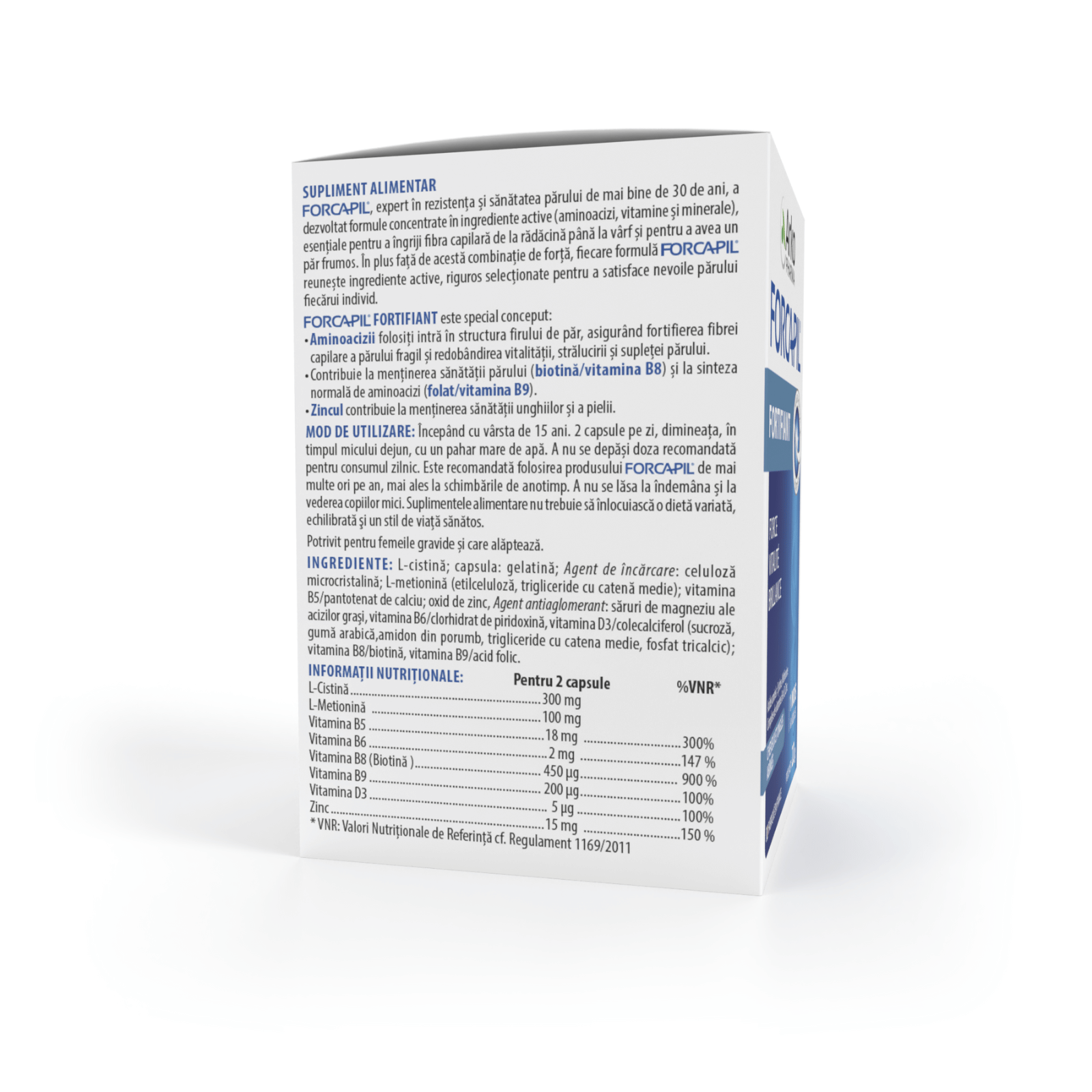 Forcapil® Fortifiant pentru păr și unghii 60 capsule