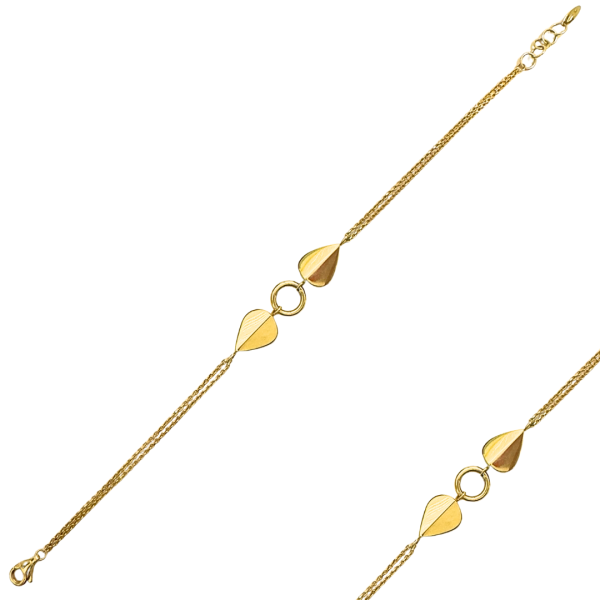 Bratara din aur galben de 14k lacrimi Maia Bijou