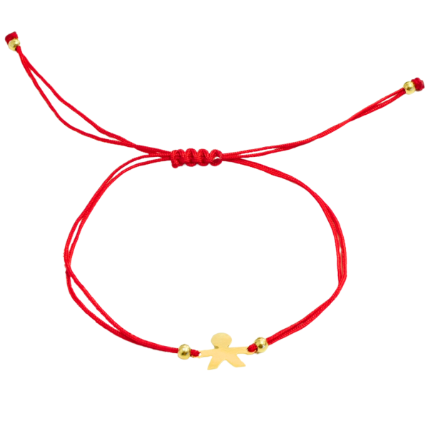 Bratara snur rosu din aur de 14k Maia Bijou
