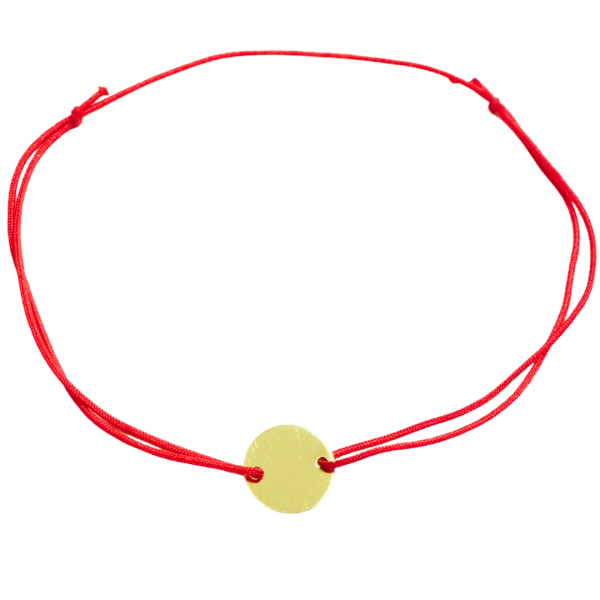 Bratara snur cu aur galben de 14k banut Maia Bijou