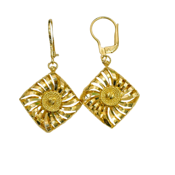 Cercei lungi din aur galben de 14k Maia Bijou