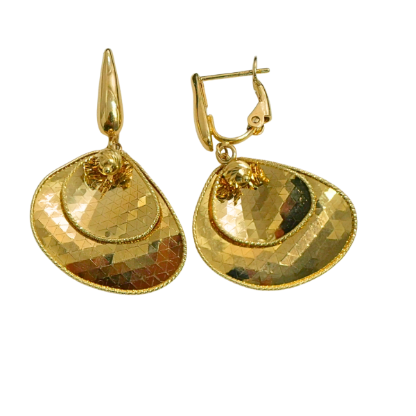 Cercei lungi din aur galben de 14k cala Maia Bijou