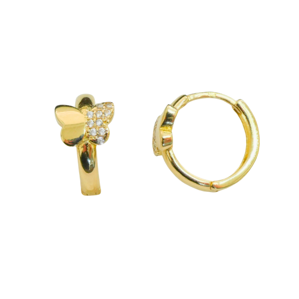 Cercei  veriga din aur galben de 14k fluture Maia Bijou