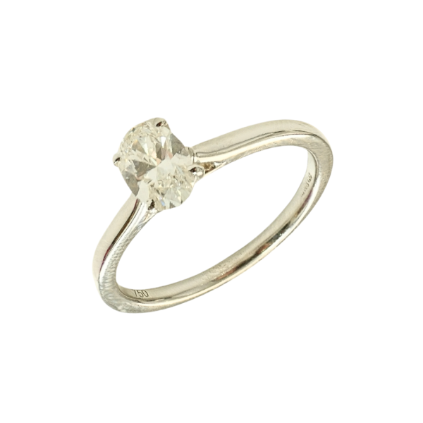 Inel de logodna din aur alb de 18k cu diamant 0.6ct Maia Bijou
