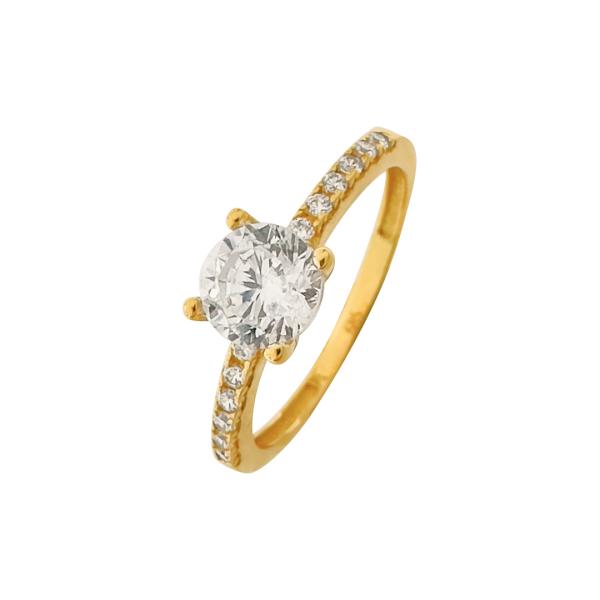 Inel de logodna din aur galben de 14k Maia Bijou