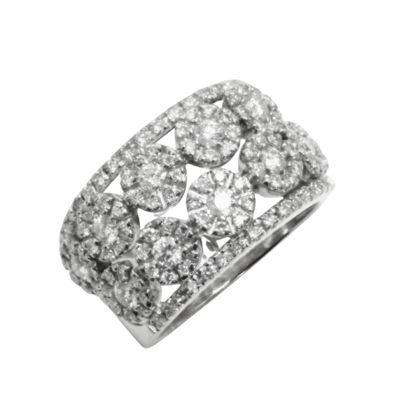Inel din aur alb de 18k cu diamante 120/1.10 ct Maia Bijou