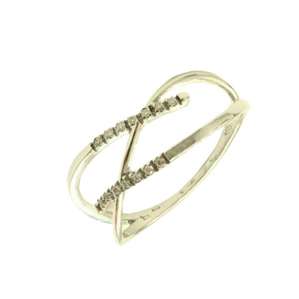 Inel din aur alb de 18k cu diamante 14/0.07 ct Maia Bijou