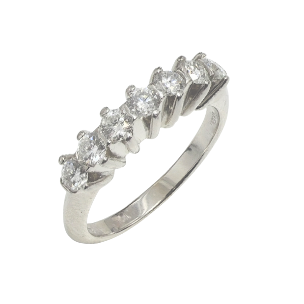 Inel din aur alb de 18k cu diamante de sinteza 7/0.7 ct Maia Bijou
