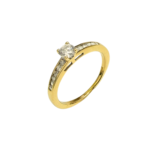 Inel din aur galben de 14k cu diamante 13/0.31 ct Maia Bijou