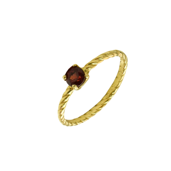 Inel din aur galben de 14k cu granat Maia Bijou