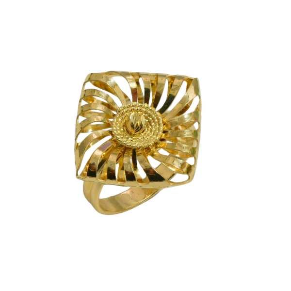 Inel din aur galben de 14k forme geometrice Maia Bijou
