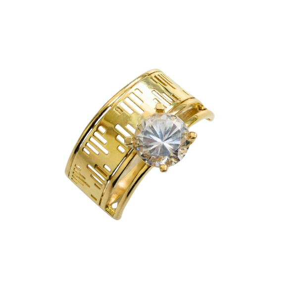 Inel din aur galben de 14k solitaire Maia Bijou