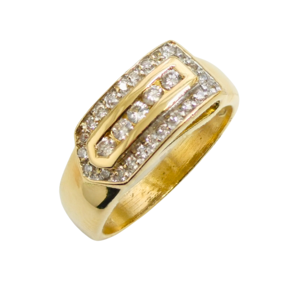 Inel din aur galben de 18k cu diamante 29/0.35 ct Maia Bijou