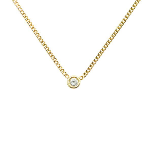 Lant din aur galben de 14k cu diamant 1/0.07 ct Maia Bijou