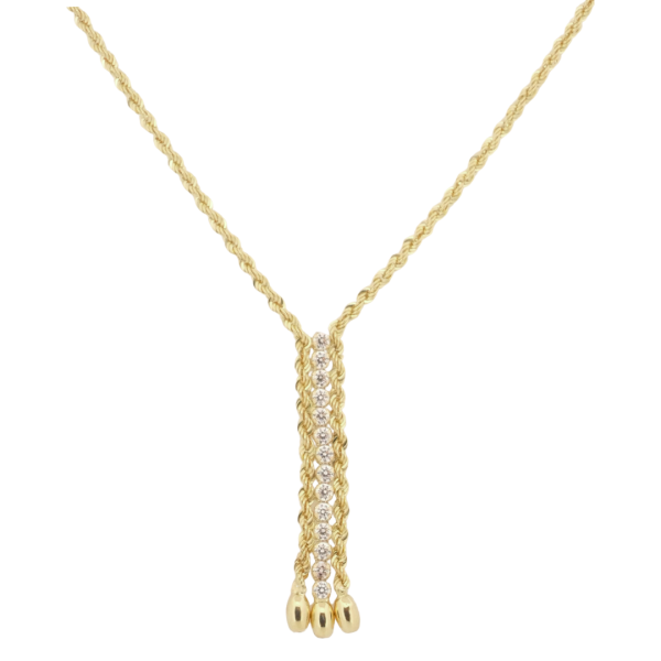 Lant din aur galben de 14k cu zirconii Maia Bijou