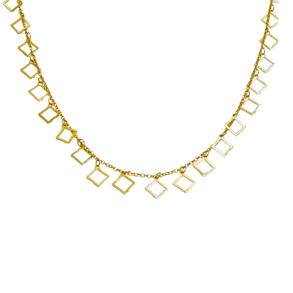 Lant din aur galben de 14k forme geometrice Maia Bijou
