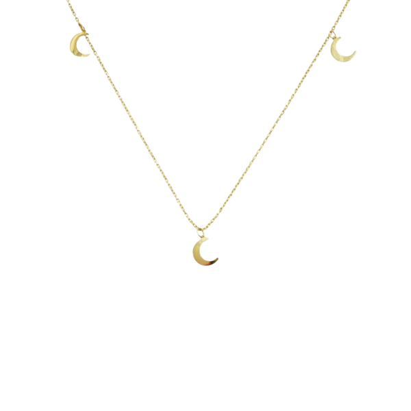 Lant din aur galben de 14k pandant luna Maia Bijou