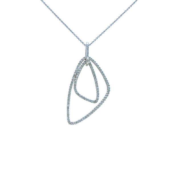 Lant din aur galben de 18k pandant forma geometrice cu diamante de 1.464ct Maia Bijou