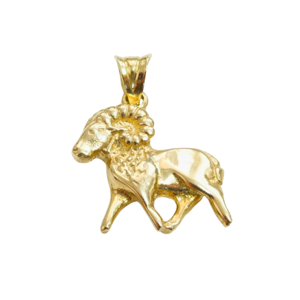 Pandantiv din aur galben de 14k berbec Maia Bijou
