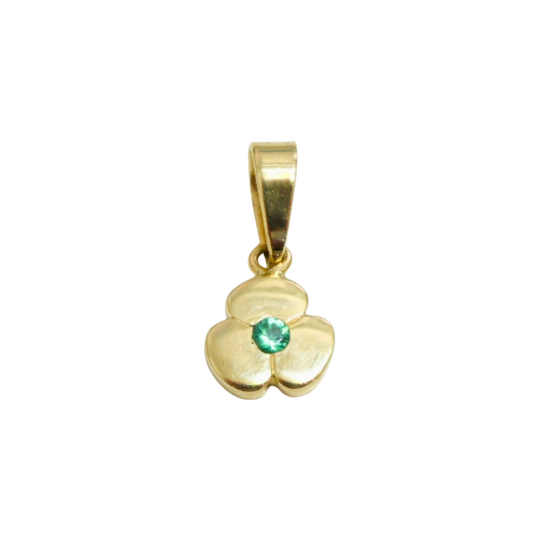 Pandantiv din aur galben de 14k floare Maia Bijou