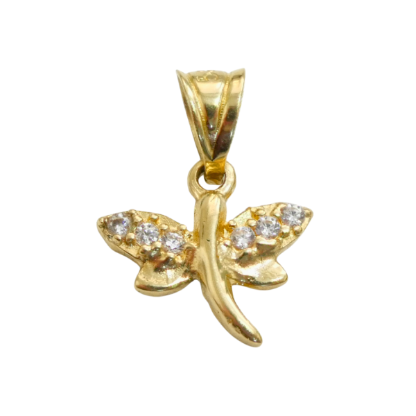 Pandantiv din aur galben de 14k fluture Maia Bijou