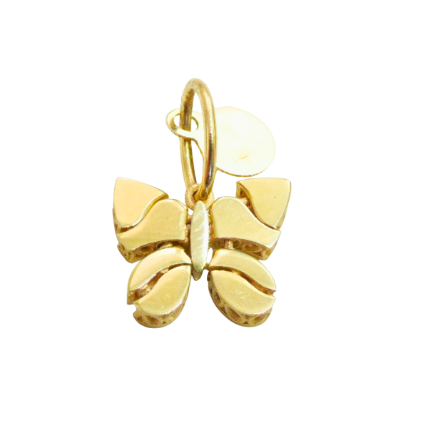 Pandantiv din aur galben de 14k fluture Maia Bijou