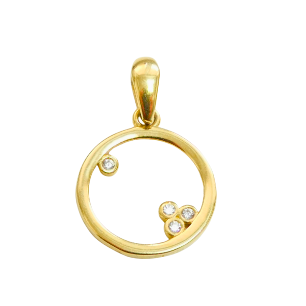 Pandantiv din aur galben de 14k forma geometrica Maia Bijou