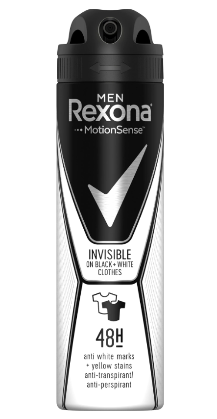 Antiperspirant spray REXONA MEN Invisible Black & White, 150ml