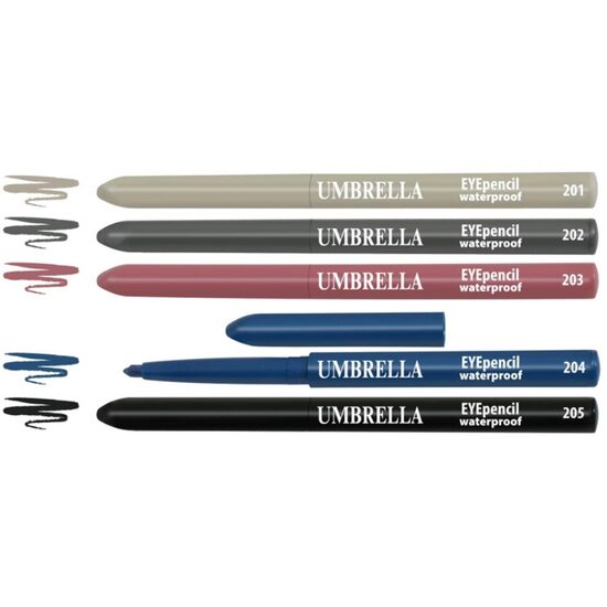 Creion automat pentru conturul ochilor, waterproof, 201-ALB SIDEFAT, Umbrella