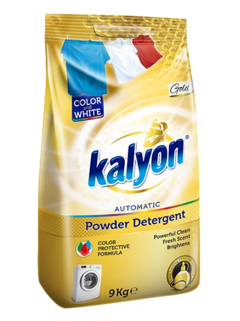 Detergent de rufe automat Kalyon Gold Color & White, 50 spalari, 9kg