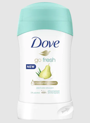 Antiperspirant Stick pentru femei Dove Go Fresh Pear & Aloe Vera, 40ml